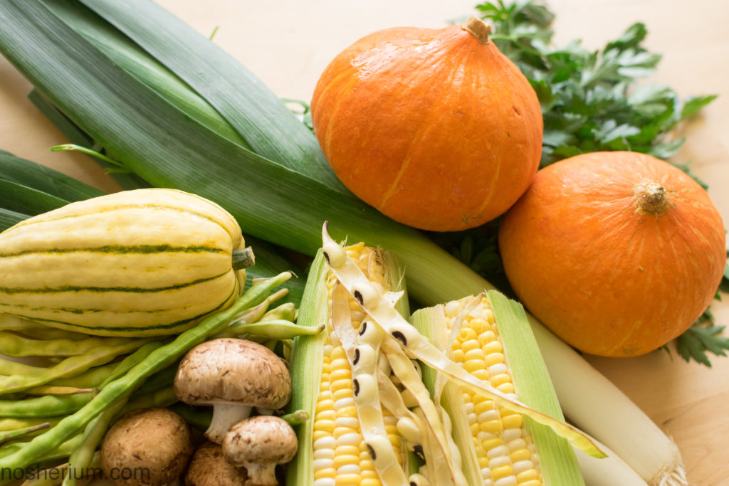 Nosherium Rosh HaShanah Vegan Three Sisters Squash