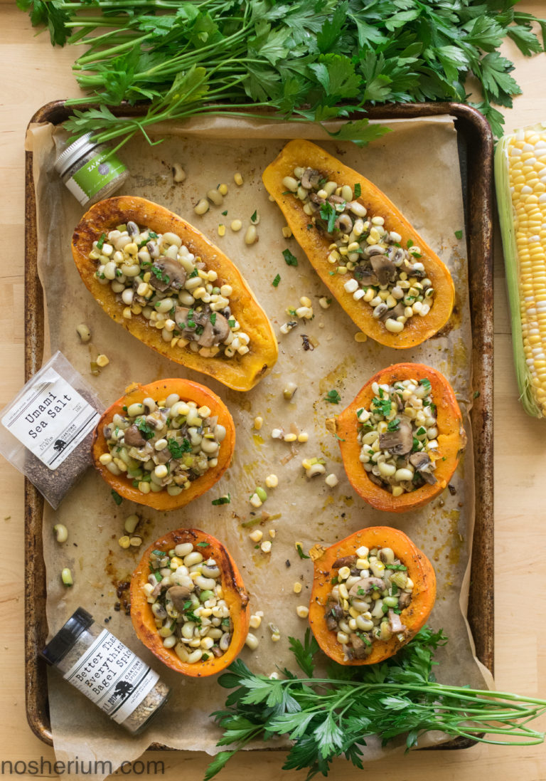 Nosherium #vegan stuffed #squash with spice mixes