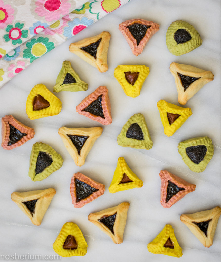 Nosherium Supernatural Colorful Hamantaschen Butter Cookies (5 of 9) - all natural dyes!