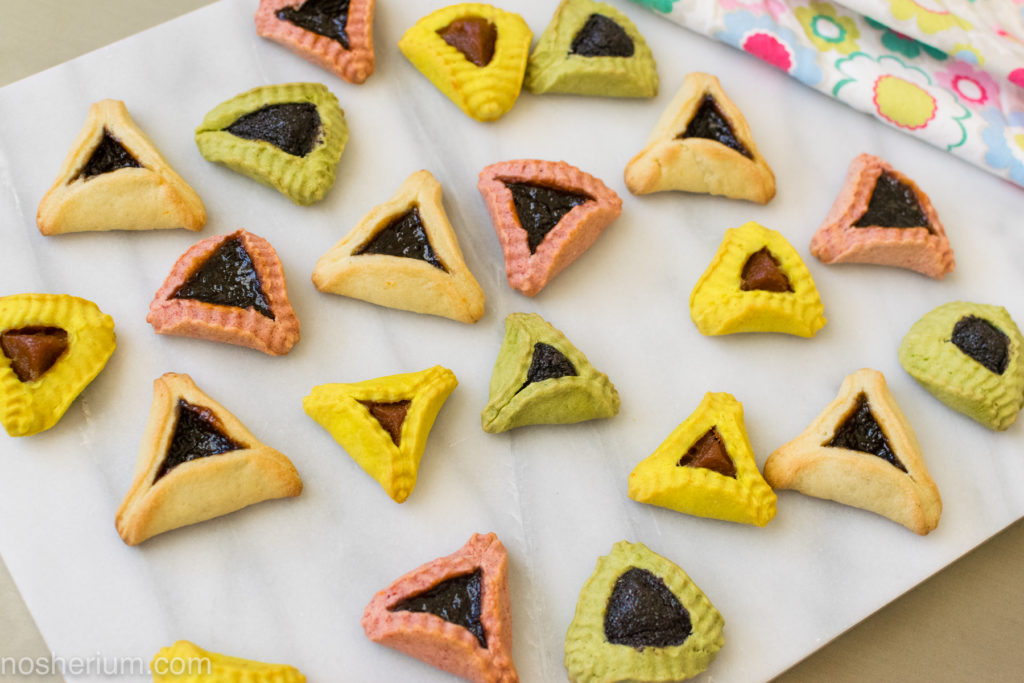 Nosherium Supernatural Colorful Hamantaschen Butter Cookies (6 of 9) - all natural dyes!